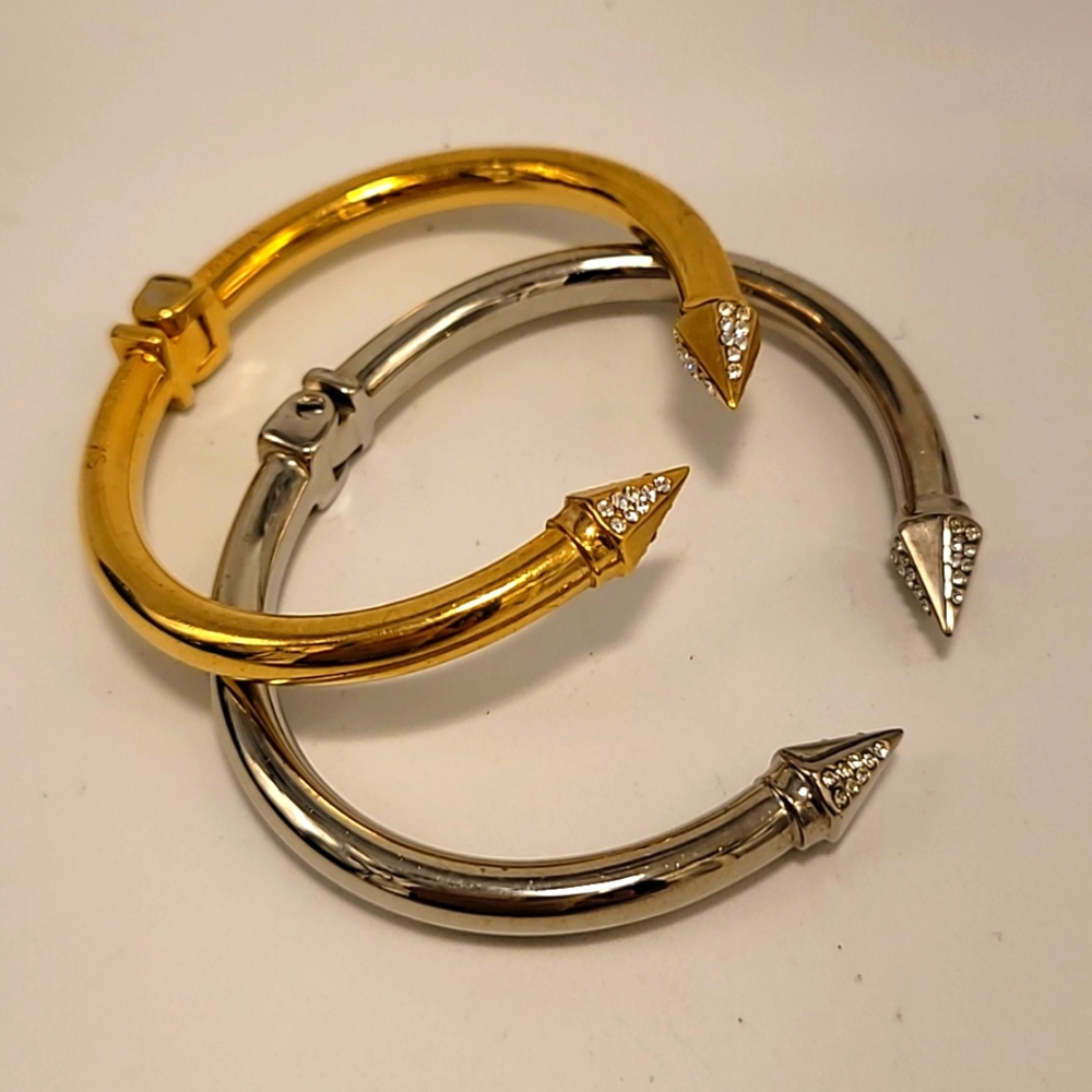 Vita Fede Mini Titan Bracelet 24k Gold-Plated Clear Crystals Unisex New